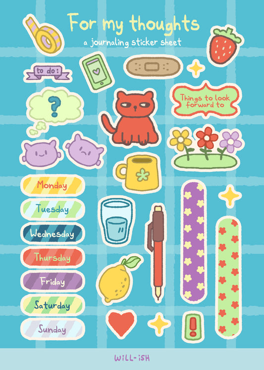 For my Thoughts Sticker Sheet