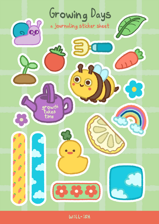 Growing Days Sticker Sheet (Slight Misprint)