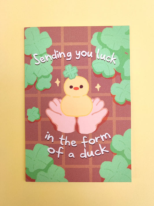 Luck in the form of a Duck Greeting Card
